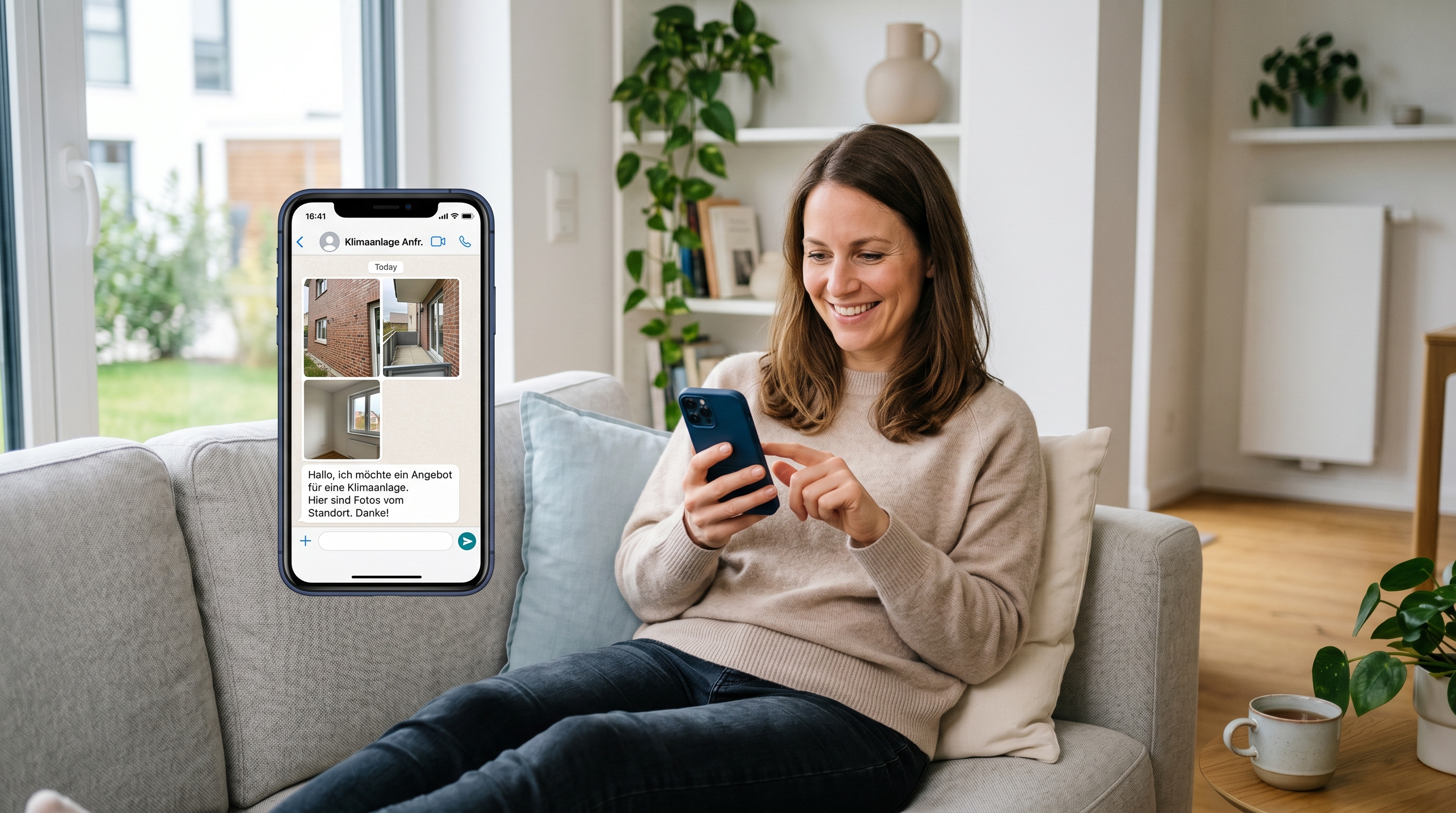 Anfrage per Telefon, Formular oder WhatsApp